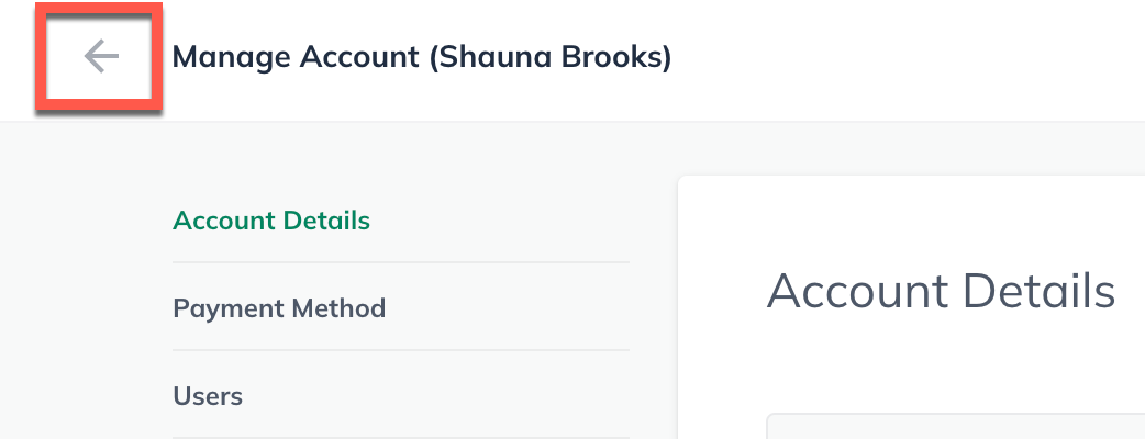 manage account menu with back arrow highlighted.png