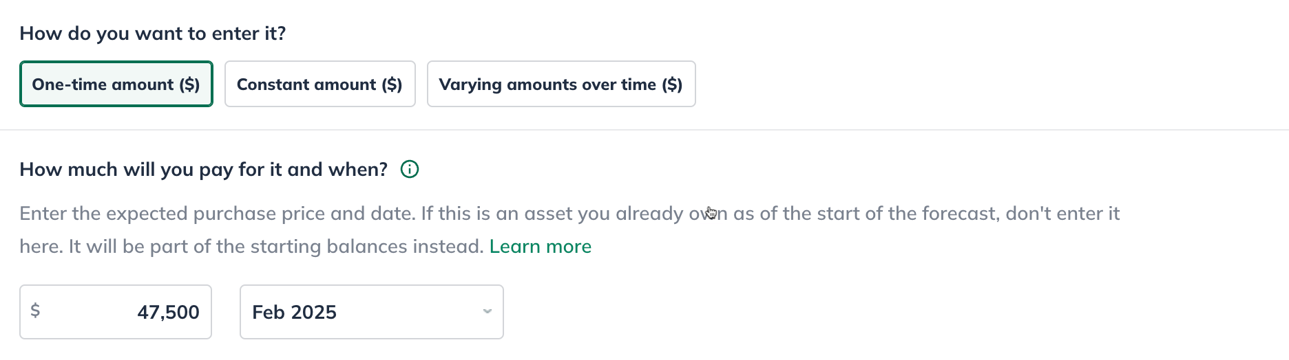 asset entry type and start date with one time amount highlighted.png