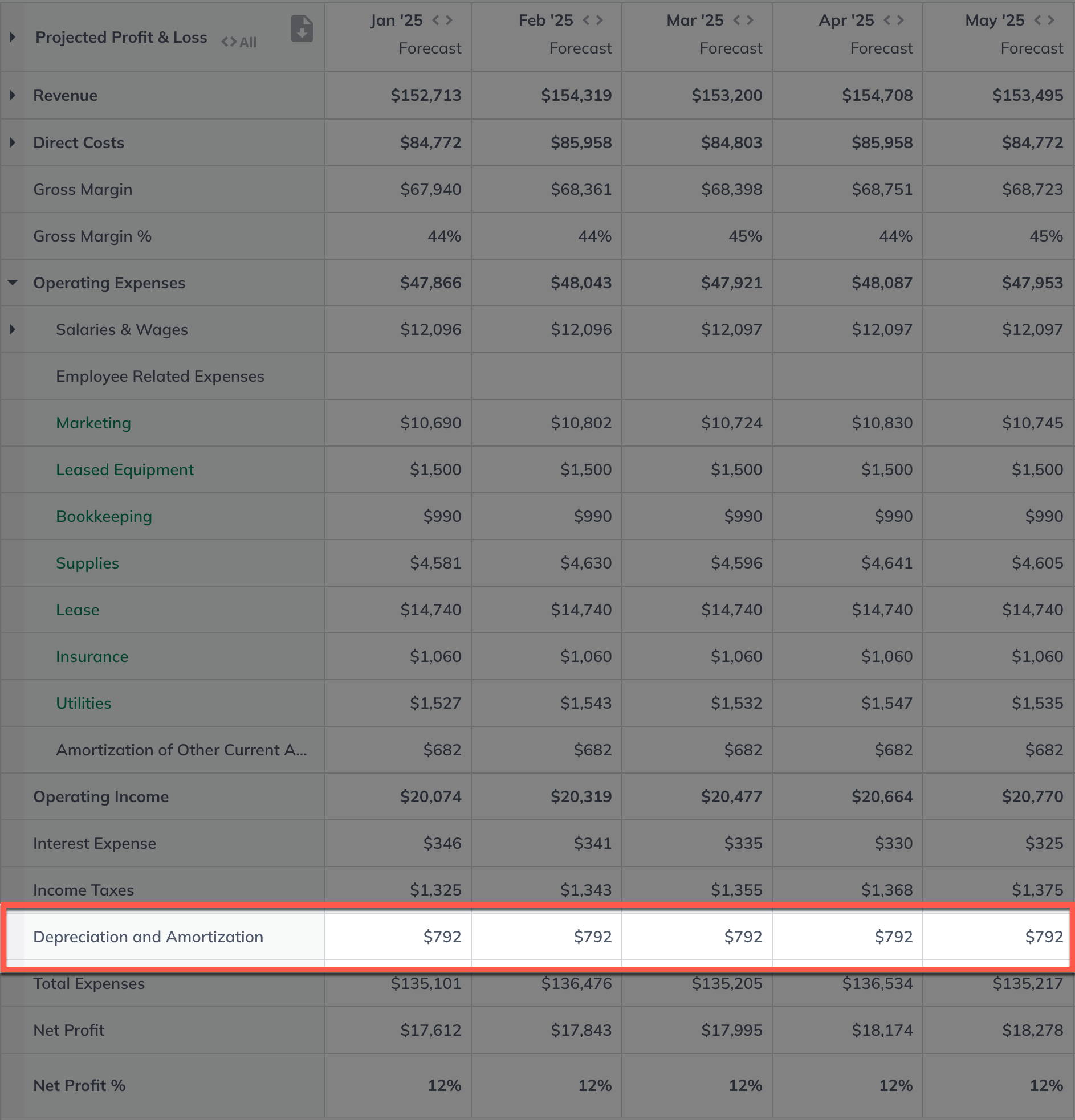 profit and loss depreciation and amortization highlighted.png
