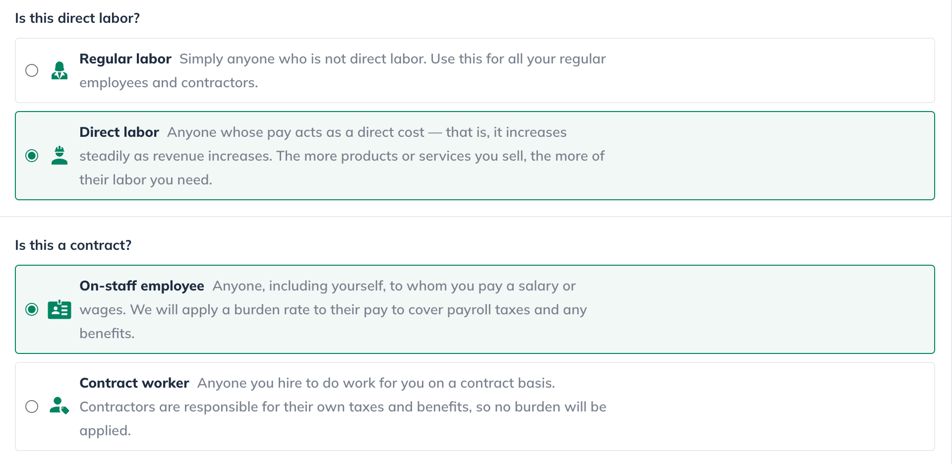 personnel entry detail direct labor on staff employee shown.png