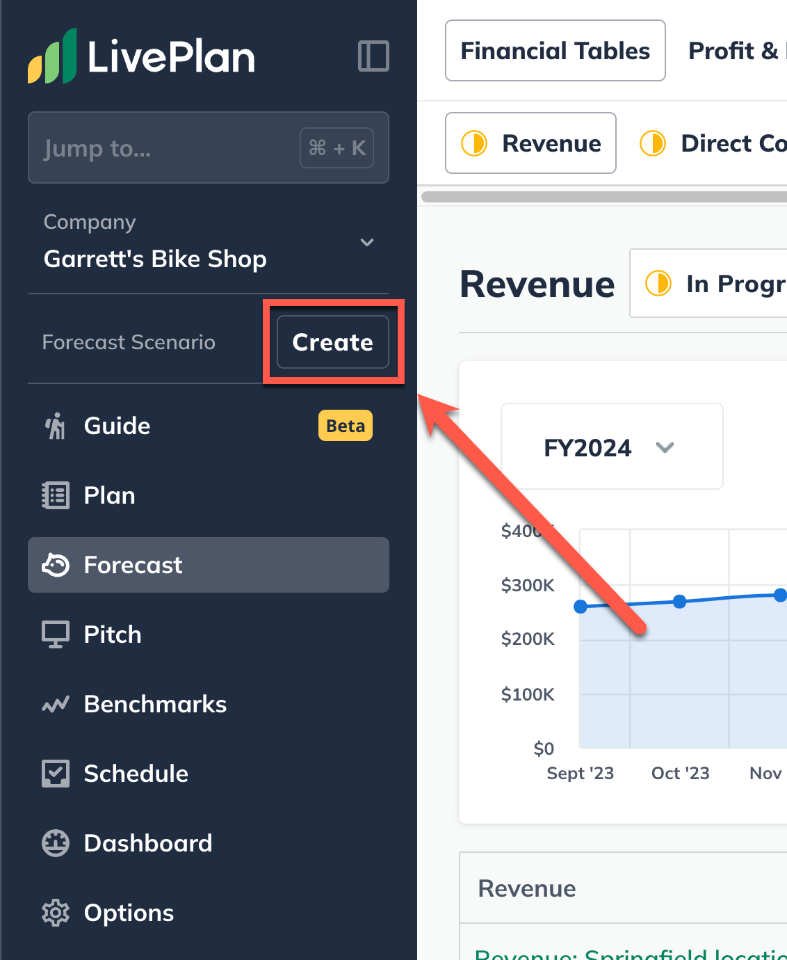 forecast sidebar with scenario create highlighted.png