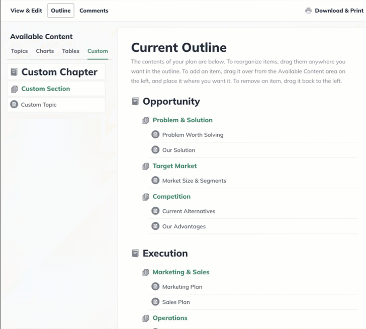 drag custom chapter to plan outline.gif