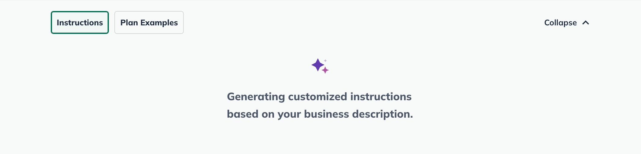 LivePlan Assistant generating customized instructions